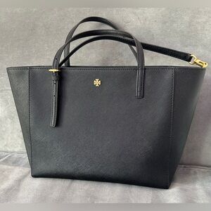 Tory Burch Black Structured Leather Tote- New never used